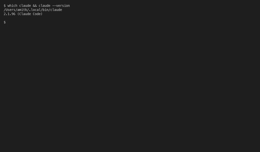 Verifying Claude Code installation alongside existing tools