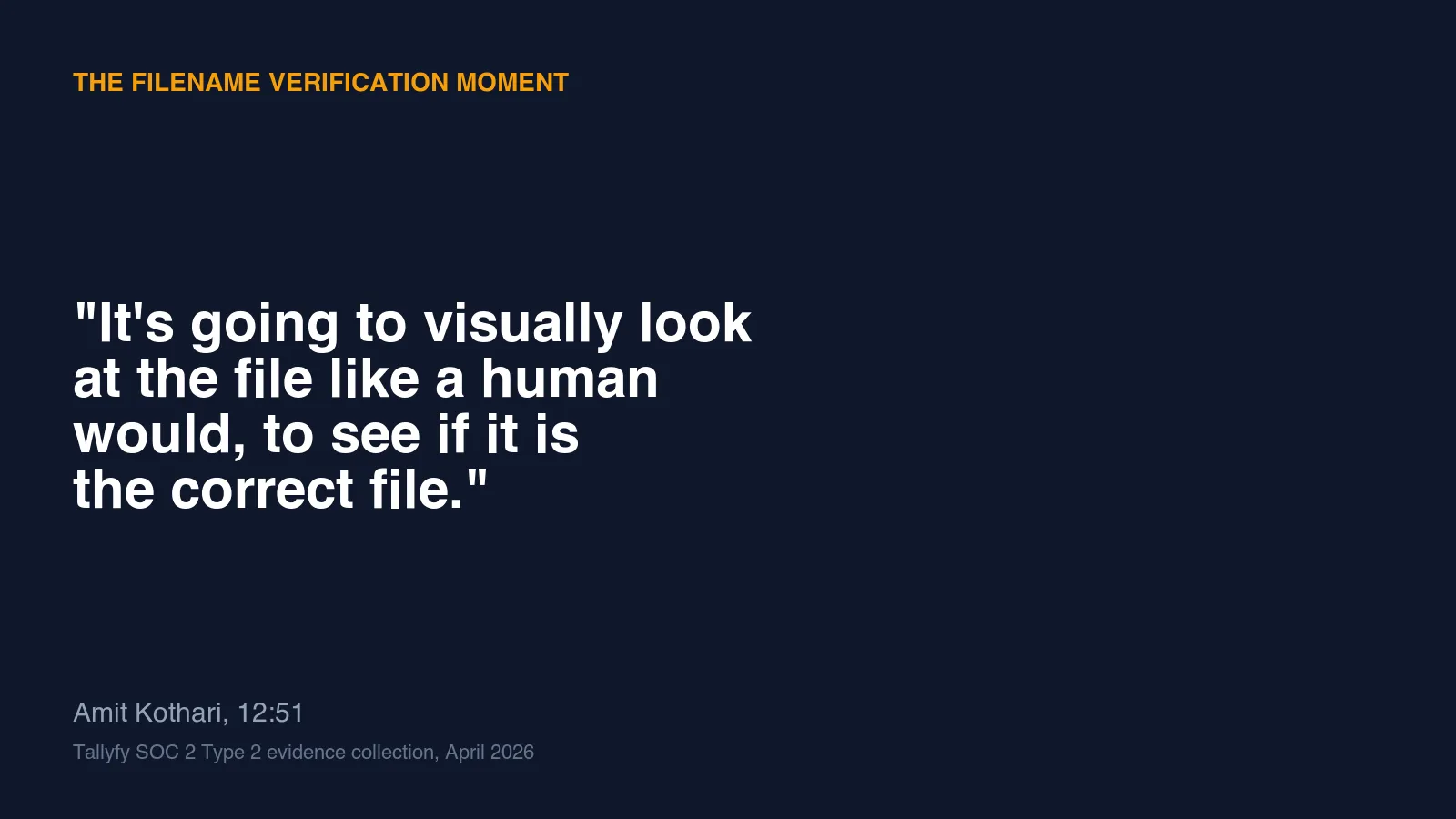 The filename verification moment: visual content check, like a human would do